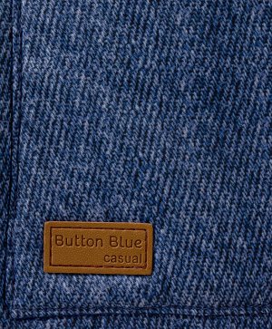 Куртка демисезонная с джинсовым принтом синяя Button Blue