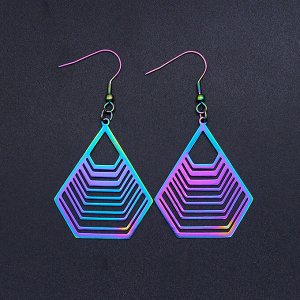 Серьги "Ромбы в прогрессии"
