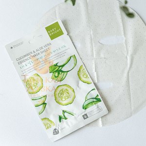 Маска для лица тканевая успокаивающая "Алоэ Вера и Огурец" Baby Bright / Baby Bright Cucumber & Aloe Vera Essence Mask Sheet