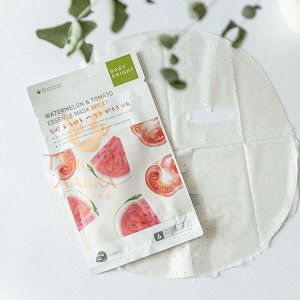 Маска для лица тканевая тонизирующая "Арбуз и Томат" Baby Bright  / Baby Bright Watermelon & Tomato Essence Mask Sheet