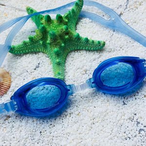 Детские очки для плавания, цвет синий