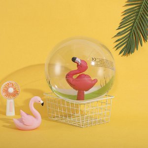 Надувной мяч "фламинго", цвет прозрачный/розовый