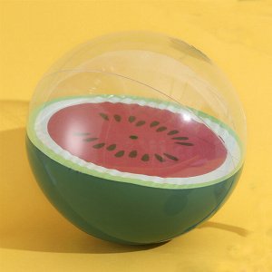 Надувной мяч "арбуз", цвет прозрачный/зеленый/красный