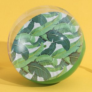 Надувной мяч "листья", цвет прозрачный/зеленый