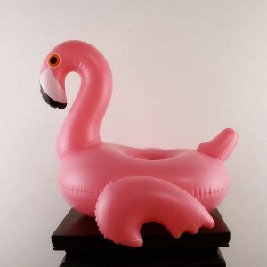 Надувной держатель для напитков, "фламинго", цвет розовый