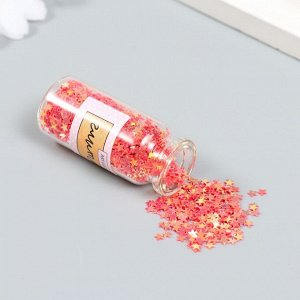 Глиттер в баночке «Звёзды. Красный перламутр», набор 6 г, 5x2x2 см