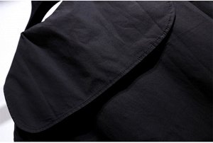 Женская рубашка со сборками на рукавах, цвет черный