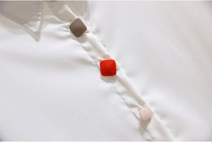 Женская рубашка, манжеты на резинке, цвет белый