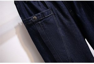 Женские зауженные джинсы, цвет темно-синий