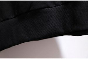 Женский костюм (худи + штаны, цвет черный)