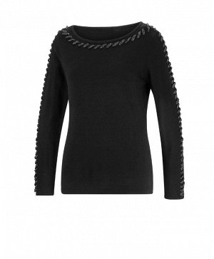 Пуловер, черно-серебристый