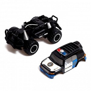 Автоград Джип радиоуправляемый «Полиция», работает от батареек, цвет чёрный