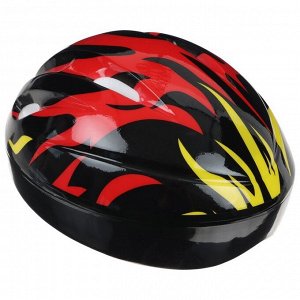 Шлем защитный детский ONLYTOP OT-H6, обхват 52-54 см, цвет чёрный