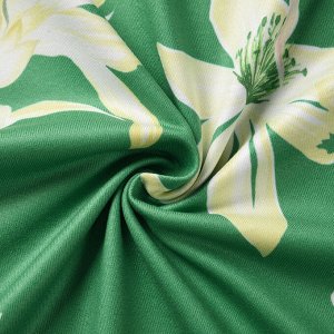 Женский сарафан на бретельках, принт "Цветы",  цвет зеленый/белый