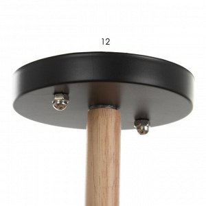 Люстра 1088/5BK 40Вт Е27 черный-светлое дерево 56х56х28 см BayerLux