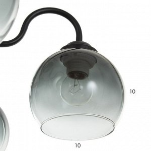 Люстра 1088/5BK 40Вт Е27 черный-светлое дерево 56х56х28 см BayerLux
