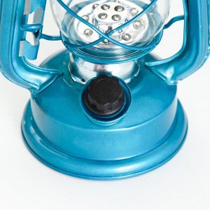 Керосиновая лампа декоративная лазурный 9,5х13,5х18,5 см RISALUX