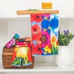Полотенце кухонное 25х25 см, микрофибра, МИКС
