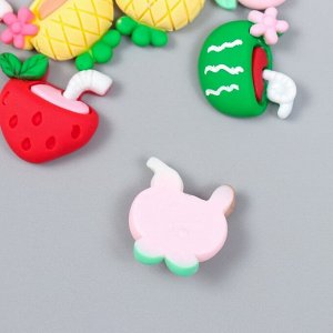 Декор для творчества пластик «Коктейль из фруктов», набор 10 шт., 2.1x1.9 см
