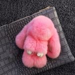Мягкий пушистый Брелок кролик 18см