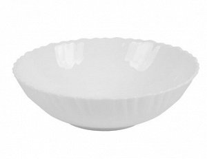 Миска суповая, d 18 см, 660 мл, опаловое стекло, ребристый край, WHITE, 6/48
