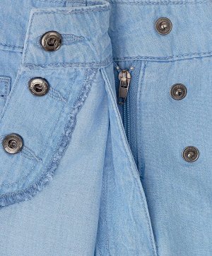 Юбка-шорты джинсовая голубая