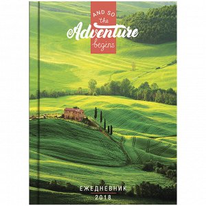Ежедневник датированный 2018г., A6, 168л., 7БЦ OfficeSpace "Зеленые просторы", глянцевая ламинация