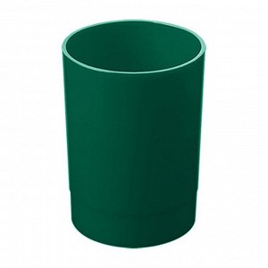 Стакан для пишущих принадлежностей СТАММ "Лидер", пластиковый, круглый, зеленый