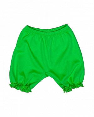 Шорты Шорты-панталоны для девочки — прекрасный вариант летней одежды на подгузник. На поясе и по краю шорт — нетугая резинка, которая не доставит малышу дискомфорт. Модель изготовлена из высококачеств