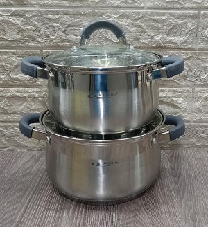Набор кастрюль ИРИДА КТ08-В (2,9л+ 3,9л)