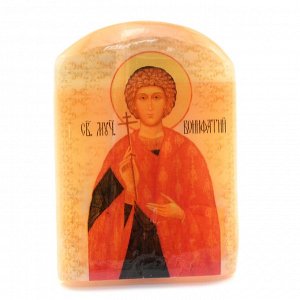 Именная икона из селенита "Икона св. мч. Вонифатий" арка большая, 50*30*65мм