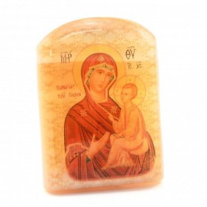 Икона из селенита "Б. М.Тихвинская" арка большая, 50*30*65мм