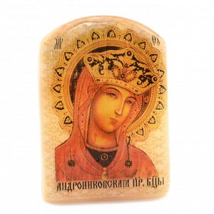 Икона из селенита "Божией Матери Андрониковская" арка большая, 50*30*65мм