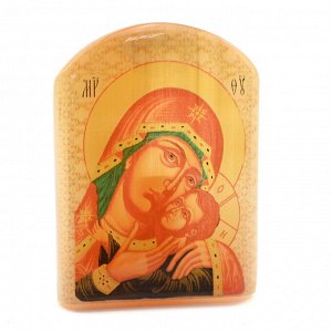 Икона из селенита "Икона Богородицы спасительница утопающих" арка большая, 50*30*65мм