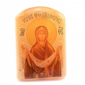 Икона из селенита "Покров Пресвятой Богородицы" арка большая, 50*30*65мм