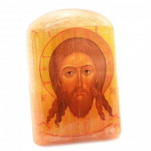 Икона из селенита "Спас Нерукотворный" арка большая, 50*30*65мм