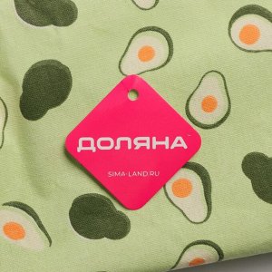 Органайзер подвесной с карманами Доляна «Авокадо», подвесной, 3 отделения, 30x10x20 см, цвет зелёный