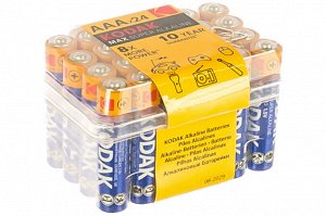 Kodak LR03-24 plastic box MAX SUPER Alkaline [24 3A PVC] (24/480 Б0014326, шт