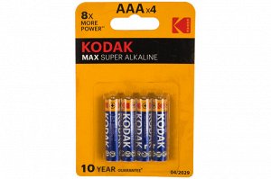 Kodak LR03-4BL MAX SUPER Alkaline [KAA-4] (40/200 Б0005124, шт