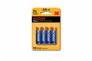 Kodak LR6-4BL MAX SUPER Alkaline [KAA-4] (80/400 Б0005120, шт