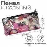 Пенал мягкий, 1 отделение, 95 х 205 мм, плоский, ПВХ, Calligrata &quot;Каждый день на высоте&quot;