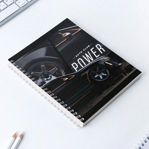 Тетрадь в клетку, 96 л., А5, на спирали, блок №2, Power