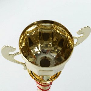 Кубок 140C, наградная фигура, золото, подставка камень, 27 x 12,5 x 6 см