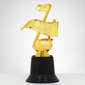 Кубок, наградная фигура «Нота», подставка пластик черная, золото, 16 см