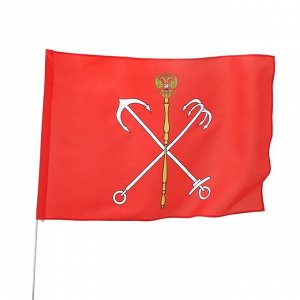 Флаг города Санкт-Петербурга, 90 х 135, полиэфирный шелк, без древка