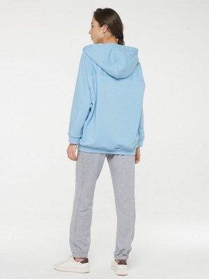 Толстовка (худи) женская 211-3622   ТХ003-02 голубое небо