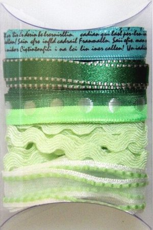 Тесьма в полиэт-упак «Рукоделие»  Зеленый 5 шт*0,9 м