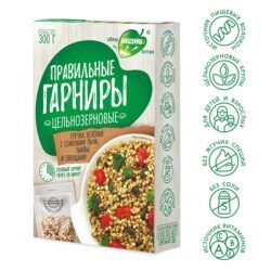 Гречка зеленая с семенами льна, тыквы и овощами в варочных пакетиках 300 гр