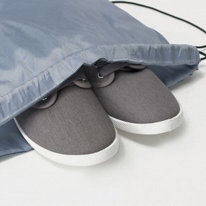 Мешок для обуви на шнурке, цвет серый