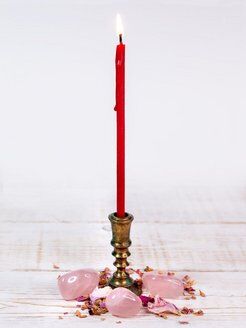 Свечи восковые натуральные набор 50 шт Красные